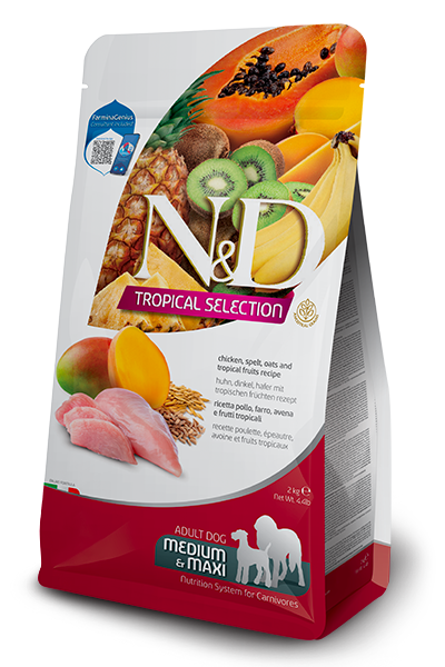 Farmina N&D Canine TROPICAL Chicken, Spelt, Oats Adult Med/Max