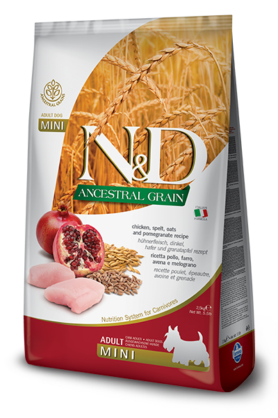 Farmina N&D Canine ANCESTRAL GRAIN Chicken, Spelt, Oats & Pomegranate  Adult Mini
