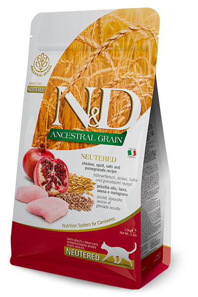 Farmina N&D Feline ANCESTRAL GRAIN Chicken & Pomegranate Adult NEUTERED