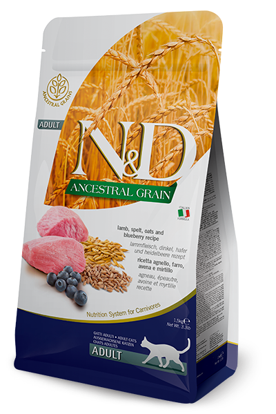 Farmina N&D Feline ANCESTRAL GRAIN Lamb & Blueberry Adult