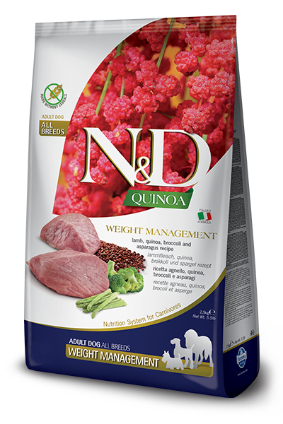 Farmina N&D Canine QUINOA WEIGHT MANAGEMENT Lamb& Broccoli Med/Max