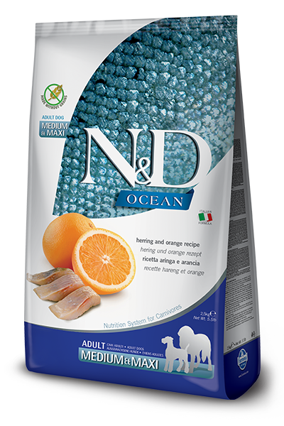 Farmina N&D Canine OCEAN Herring & Orange Adult Med/Max