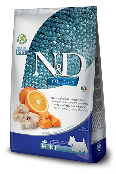 Farmina N&D Canine OCEAN Cod, PUMPKIN & Orange Adult Mini