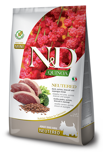 Farmina N&D Canine QUINOA NEUTERED Duck & Broccoli Mini