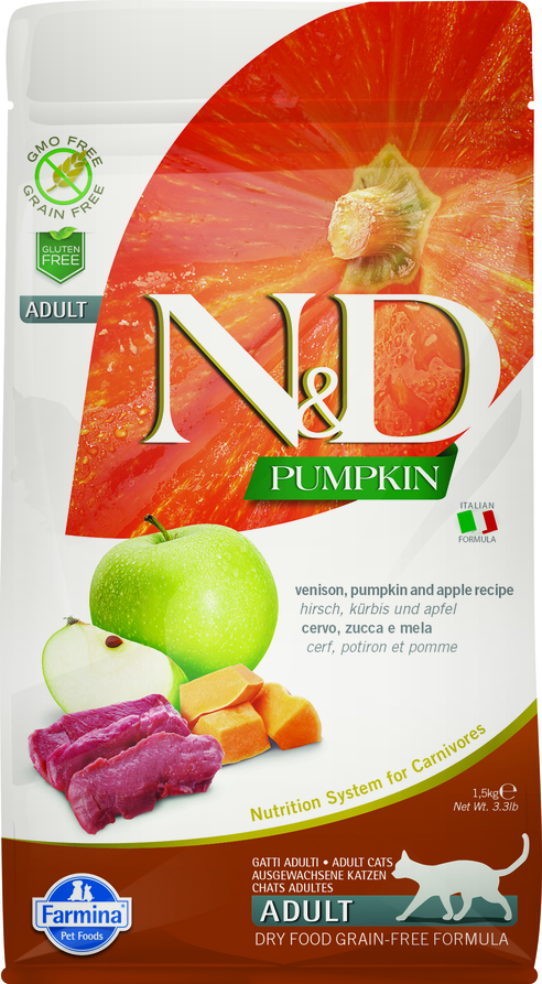 Farmina N&D Feline PUMPKIN Venison & Apple Adult