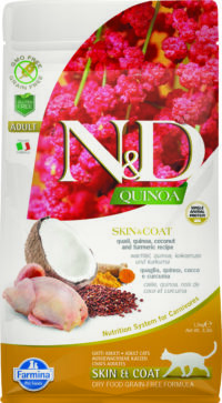 Farmina N&D Feline Quinoa SKIN & COAT Quail & Coconut Adult