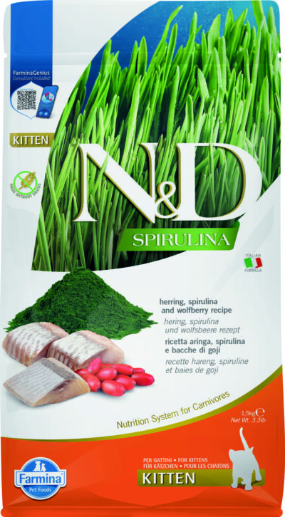 Farmina N&D Feline SPIRULINA Herring& Wolfberry KITTEN