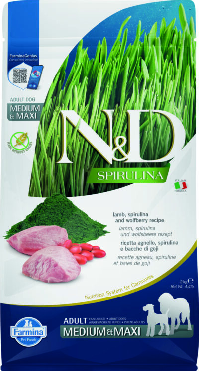 Farmina N&D Canine SPIRULINA Lamb & Wolfberry Adult Med/MaxSpiru