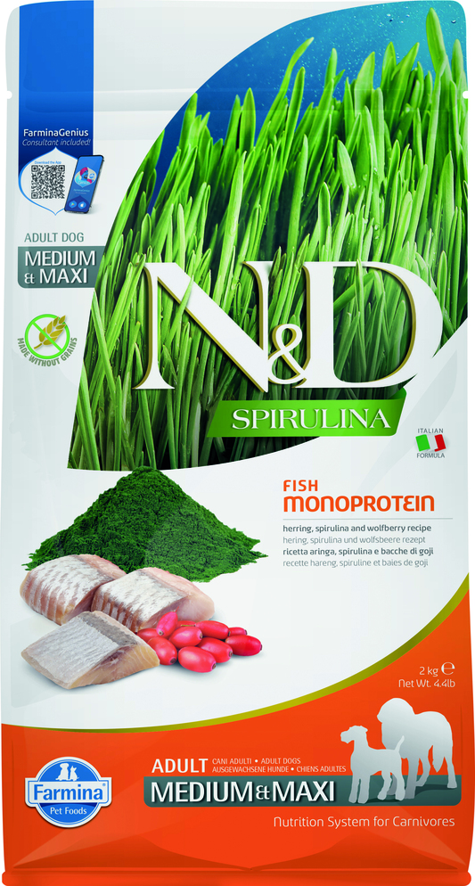 Farmina N&D Canine SPIRULINA Herring & Wolfberry Adult Med/Max