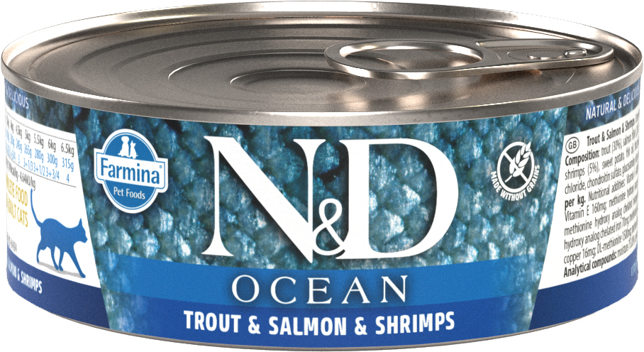 Farmina N&D Feline OCEAN Trout, Salmon & Shrimp