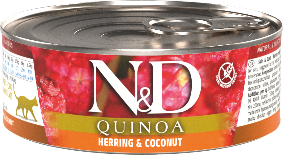 Farmina N&D Feline QUINOA Skin & Coat - Herring & Coconut