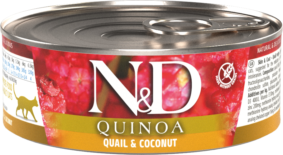 Farmina N&D Feline QUINOA Skin & Coat - Quail & Coconut