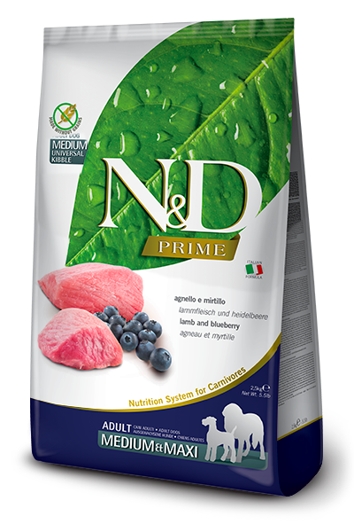 Farmina N&D Canine Prime Lamb & Blueberry Adult Med /Maxi