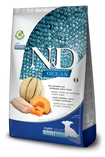 Farmina N&D OCEAN PUMPKIN Cod & Cantaloupe Melon PUPPY Mini