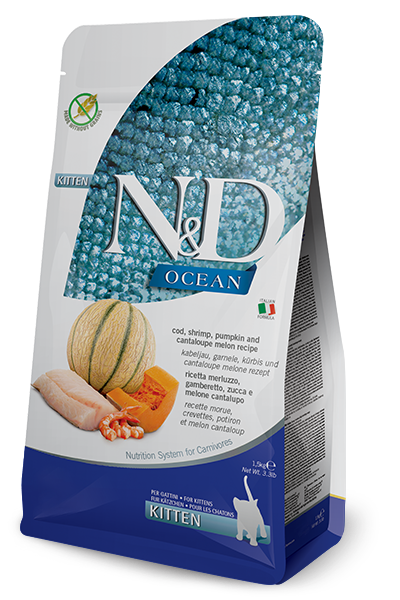 Farmina N&D Feline OCEAN PUMPKIN, Codfish & Shrimp &Cantaloupe Melon