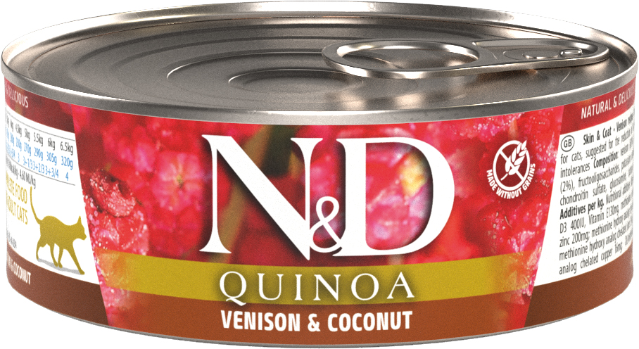 Farmina N&D Feline QUINOA Skin & Coat - Venison & Coconut