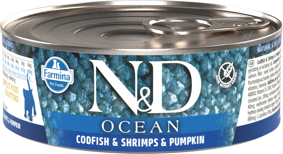 Farmina N&D Feline OCEAN  Cod, Shrimp & Pumpkin KITTEN