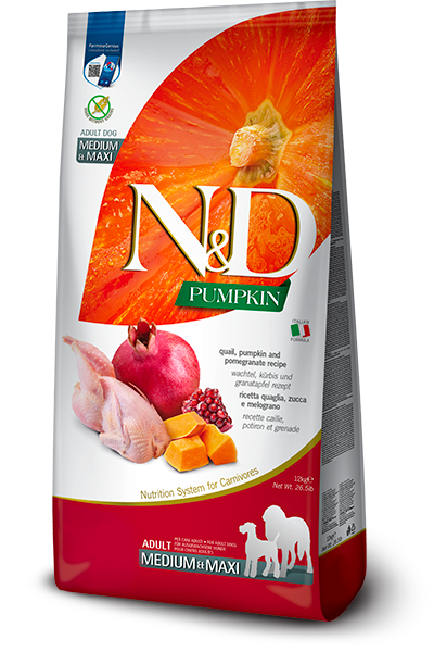 Farmina N&D Canine PUMPKIN Quail & Pomegranate Adult Med /maxi